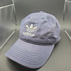 Adidas Originals Trefoil Logo Hat Navy Blue Strapback Baseball Cap Mens OSFM